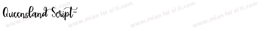 Queensland Script字体转换